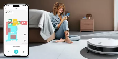 Robot fshesë me korrent Honiture T10 3-në-1 6000Pa LiDAR 2600mAh, e bardhë