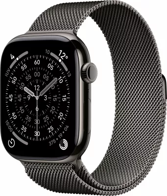 Smartwatch Apple Watch S11 Titan 46mm Cellular Milanaise schiefer