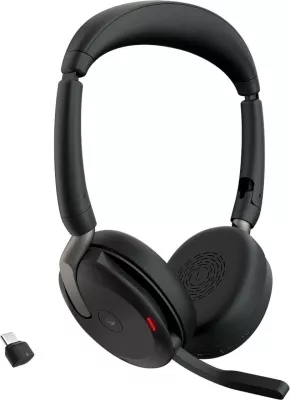 Smartwatch Jabra Evolve2 65 Flex, Link380c MS Stereo, Wireless Charging, Wired & Wireless, 20 - 20000 Hz, 136 g, Headset, Black