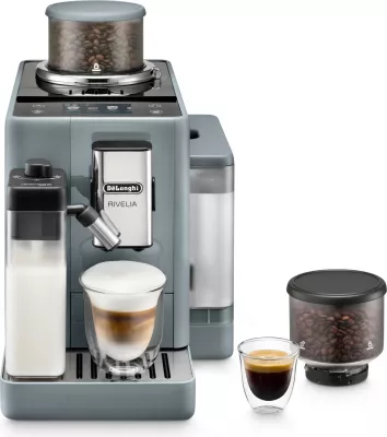 Aparat kafeje DeLonghi Rivelia EXAM 440.55G, automatik, 12 filxhanë, gri