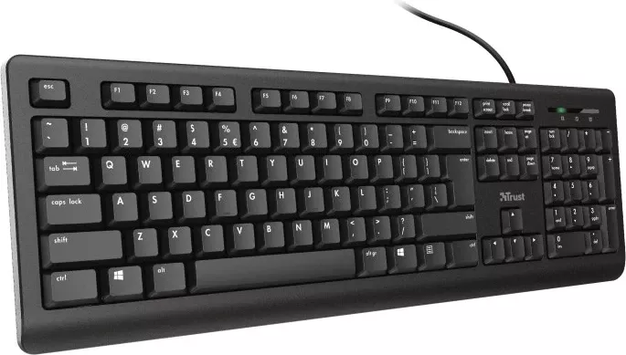 Tastierë Trust Primo, USB, QWERTY US English, e Zezë
