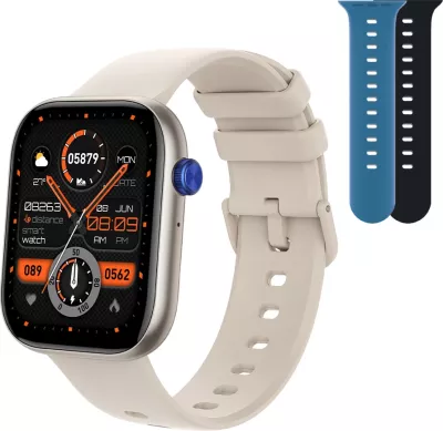 Smartwatch Moye Kronos 3 Pro, ekran 2.01\" TFT, Bluetooth 5.3, IP68, bateri 300 mAh, argjendtë, set me 3 rripa