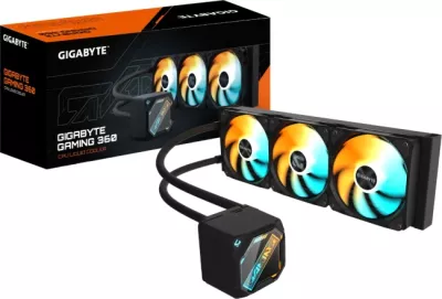 Ftohës uji AIO për procesor GIGABYTE GME 360, radiator 360mm, 3x120mm ARGB, i zi