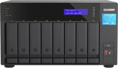 server NAS QNAP TVS-h874T-i7-32G, 8-bay, 32GB RAM DDR4, Thunderbolt 4, 2.5GbE, i zi