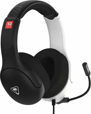 Kufje Turtle Beach Airlite Fit për Nintendo Switch, me kabllo 3.5 mm, over-ear, mikrofon flip-to-mute, Bardhë-Zi