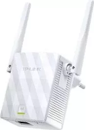 zmadhues Wi‑Fi / pikë aksesi, TP-Link TL-WA855RE, me dy antena të jashtme, montim në prizë, e bardhë