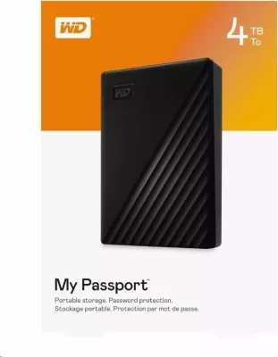 HDD i jashtëm WD My Passport WDBPKJ0040BBK-WESN 4TB USB 3.0 Micro-B, i zi