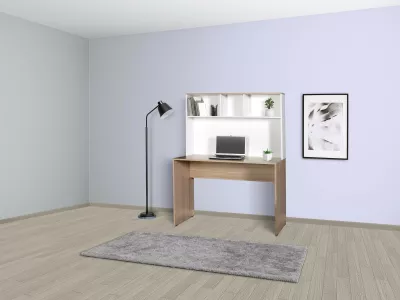 Tavolinë studimi Hanah Home, Cmu-830-Mb-1, ngjyrë lis dhe e bardhë