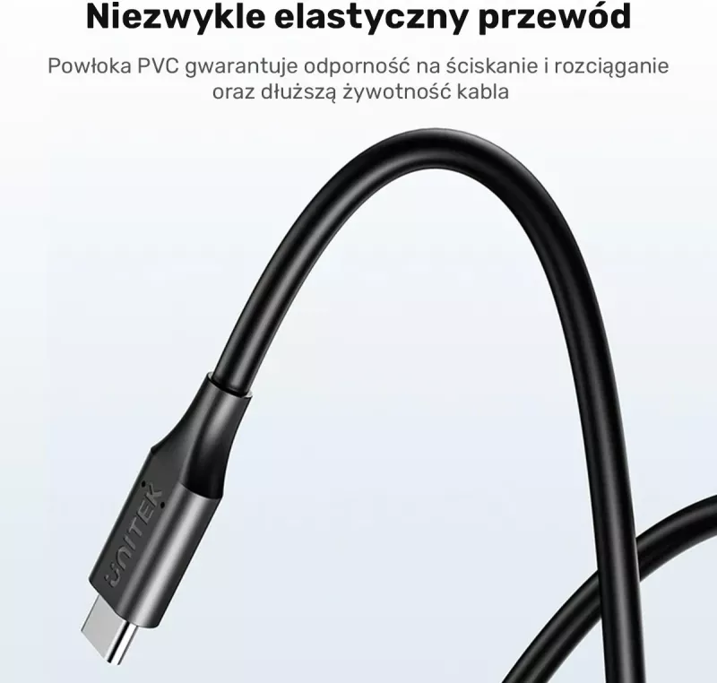 Kabllo furnizimi për laptop Acer Unitek, 65W USB-C - DC5,5, ngjyrë e zezë
