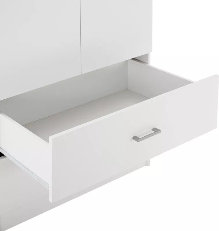 Dollap me 2 dyer dhe 2 sirtarë FH338.05 i bardhë 80x42,5x180,5 cm