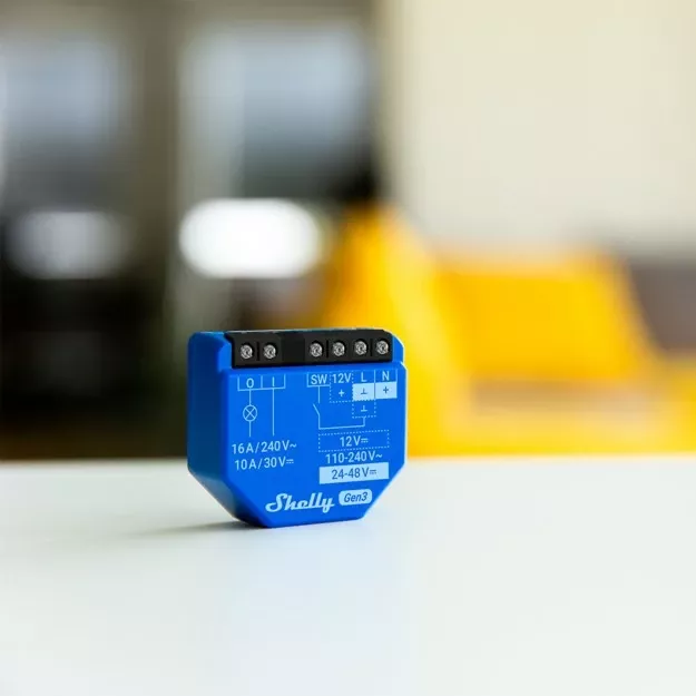 Smart switch Shelly 1 Gen3, 1P, Wireless, Blu