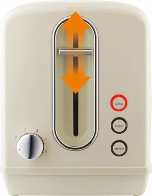 Tostues Gorenje T1100CLI, 2 feta, 1100 W, champagne