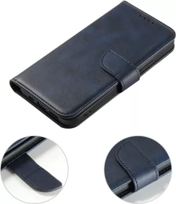 Mbështjellës Hurtel Magnet Case për Samsung Galaxy A34 5G, me kapak, portofol dhe qëndrim, kaltër