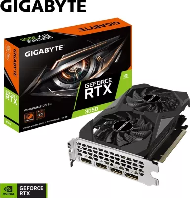 Kartelë grafike Gigabyte GeForce RTX 3050 WINDFORCE OC 6G, Gri