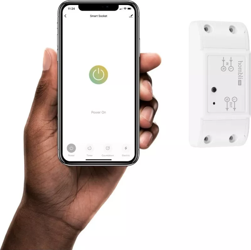 Smart switch Hombli, 2P, Wireless, Plastikë, Bardhë