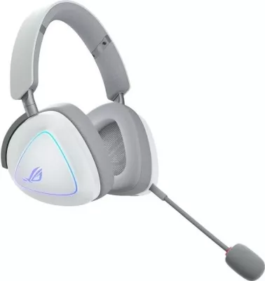 Kufje Asus ROG DELTA II, on-ear, wireless/wired, të bardha
