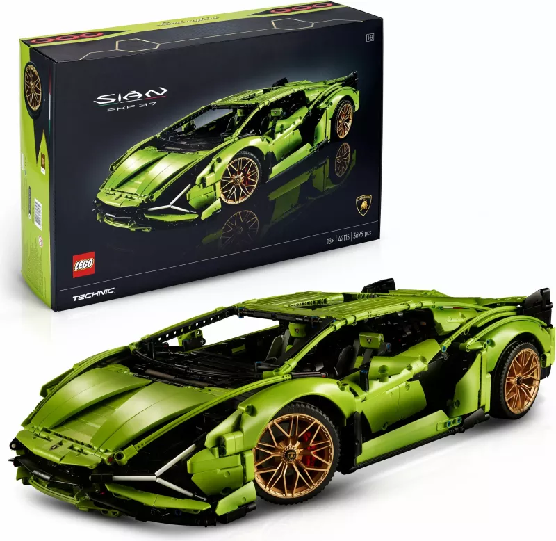 Set ndërtimi LEGO Technic Lamborghini Sián FKP 37, 8 vjeç e lart, Plastik, 457 pjesë, shumëngjyrësh