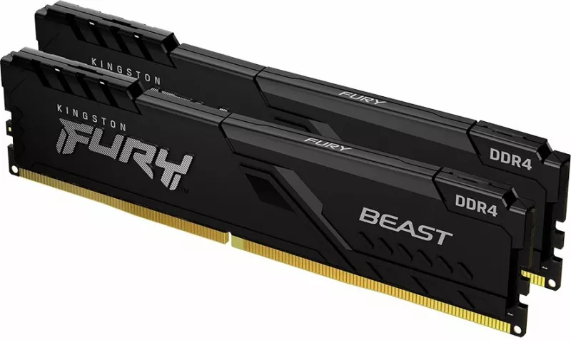RAM Memorje Kingston FURY Beast 32GB (2x16GB) DDR4 3600MHz CL18 DIMM, e zezë