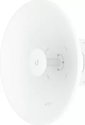 Antena Ubiquiti UISP Dish, 30 dBi, 5.15 - 6.875 GHz, Polarizim i dyfishtë, IPX6, Alumini, Bardhë