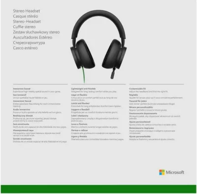 Kufje gaming Microsoft XBOX 8LI-00002, të zeza