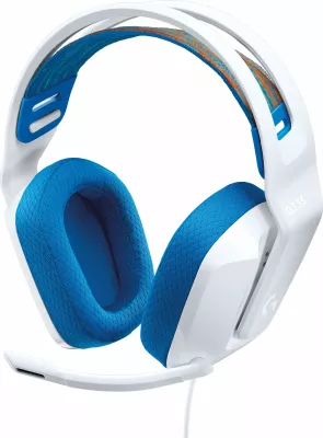 Kufje gaming Logitech G335 981-001018, me kabllo 3.5mm, on-ear, driver 40mm, me mikrofon, e bardhë