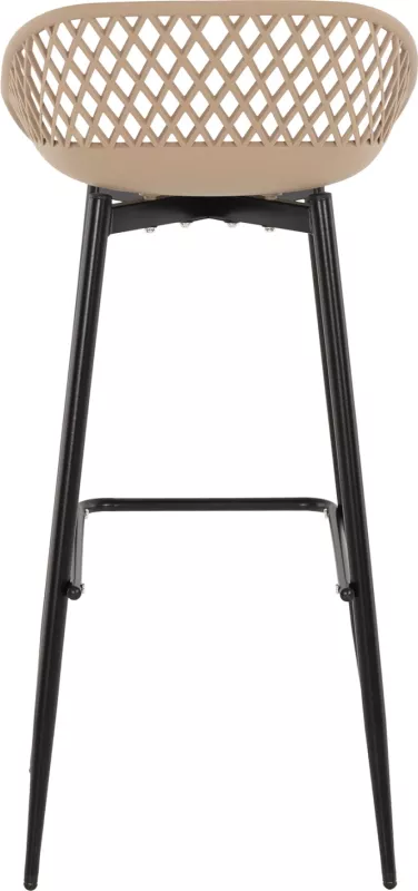 Karrige për bar AVAYA FH8686.13, polipropilenë ngjyrë kapuçino, këmbë metalike të zeza, 46x48x99H cm