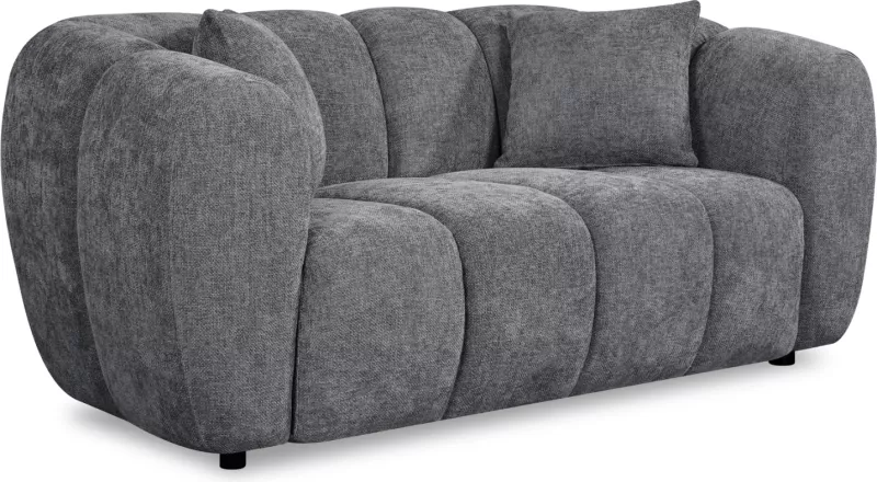 Divan dy vendësh OPALE, material gri, CD3320.01, 177x96x76cm