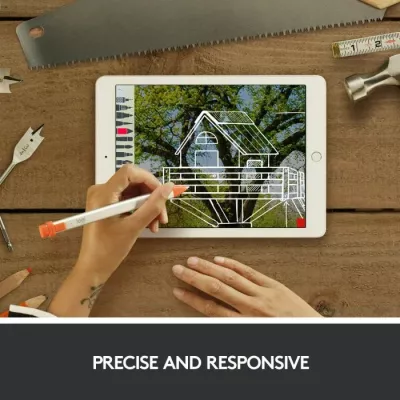 Stilolaps digjital Logitech Crayon 914-000034 për iPad (2019+), argjend/portokalli