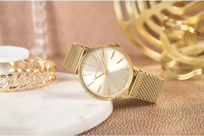 Orë dore femrash Michael Kors Pyper MK4339, e artë, me kuti