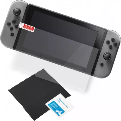 Xham mbrojtës i temperuar Gioteck Premium 9H për Nintendo Switch Lite, set pastrimi