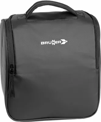 çantë tualeti BRUNNER Holiday 26×14×37 cm (e hapur), 25×13×28 cm (e palosur), PVC/poliester, 415 g, gri e errët