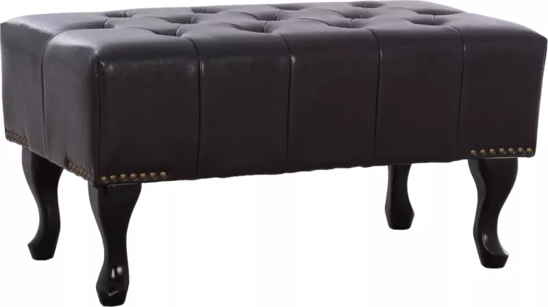 Stol për piano t.Chesterfield EMMA FH226.01 PU ngjyrë kafe e errët 80x44x39 cm