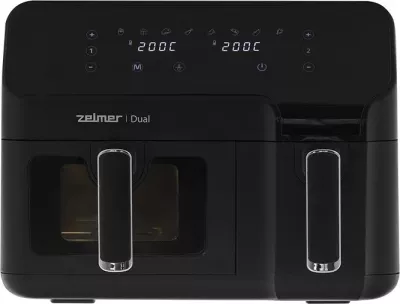 Fritezë ajri Zelmer ZAF 9000, 5.5 l + 3.5 l, 2700 W, e zezë