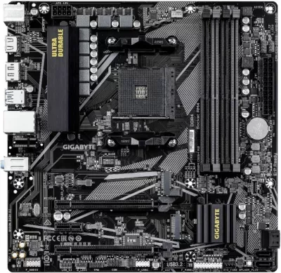 Pllakë amë GIGABYTE B550M DS3H R2, AM4, B550, mATX, DDR4, 128GB, USB 3.2 Gen1, HDMI/DP, e zezë