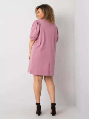 Fustan pambuku për femra BASIC FEEL GOOD, dusty pink
