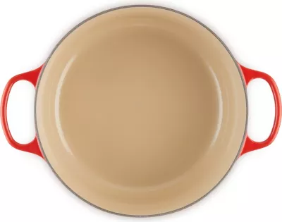Tenxhere Le Creuset Signature 6.7L, gize, e kuqe, 28cm