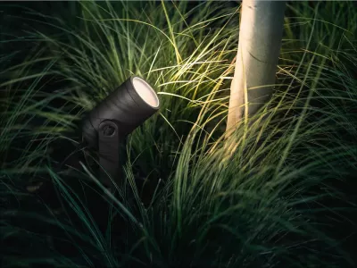Dritë spot Philips Hue Lily Outdoor, Smart, LED, Alumini, E zezë