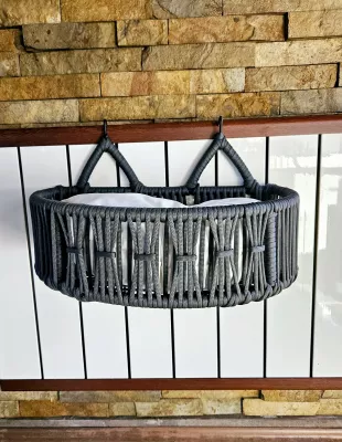 Shtrat për kafshë shtëpiake, Skye Decor, Peti, ngjyrë gri