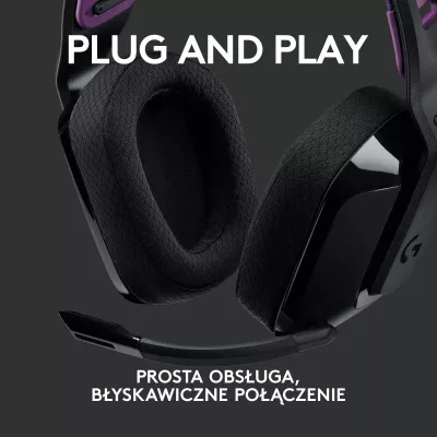 Kufje gaming Logitech G535 LIGHTSPEED 981-000972, wireless, USB receiver, PS4/PS5/PC, Black