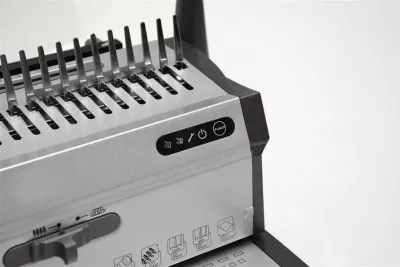Makinë lidhëse elektrike dokumentesh Argo XP5 Electric (401142), A4, comb (plastikë) dhe spirale tel, deri 450 fletë, argjendtë