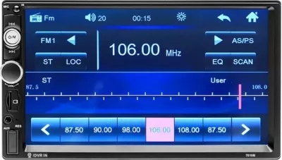 Monitor për veturë Podofo K0126, 7 inç, Mirror Link, Bluetooth, USB, FM, i zi