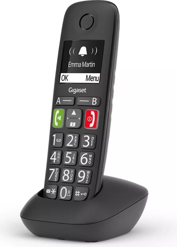 Telefon pa tela Gigaset E290HX, DECT, 150 kontakte, i zi