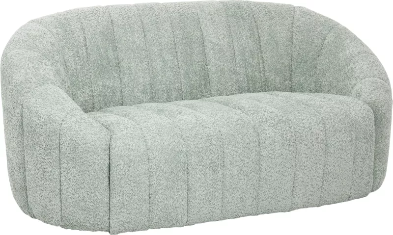 Divan 2-vendësh MOBY FH9595.05, ngjyrë fistik, pëlhurë boucle, 148x83x66H cm