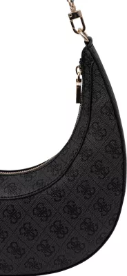 Çantë krahu Guess Coleen Logo Small SA HWSG97 49010 për femra, antracit