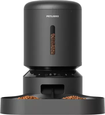 Shpërndarës ushqimi për kafshë Petlibro Granary PL-AF103-36B, 5L, i zi, me dy tasa, Wifi