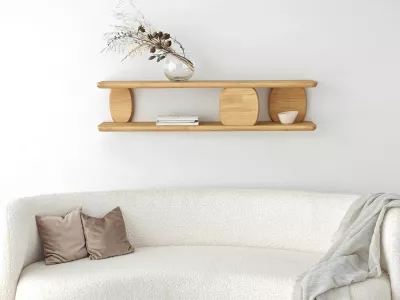 Raft muri Modena, ngjyrë lisi, Hanah Home