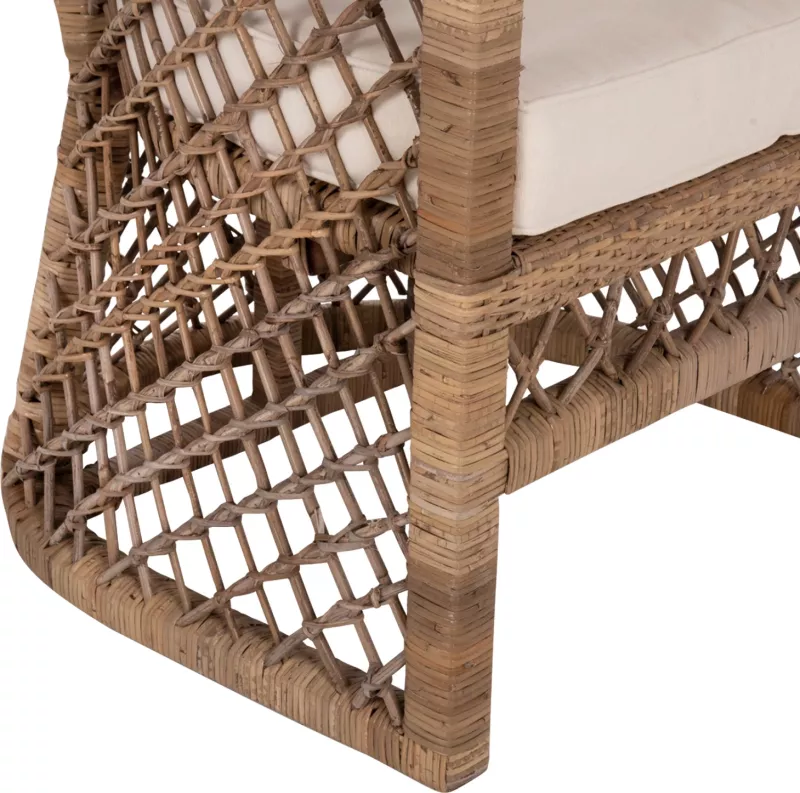Karrige MPIKO FH5990 rattan ngjyrë natyrale-jastëk ngjyrë ecru 64x68x87H cm