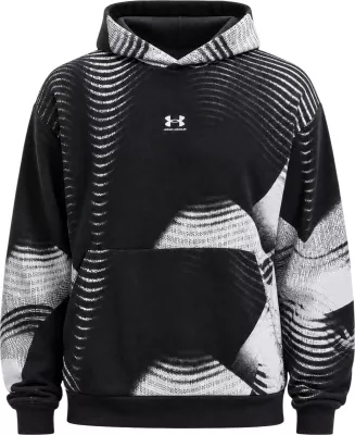 Duks me kapuç me zinxhir për meshkuj Under Armour UA Icon Fleece Printed, i zi [Madhësia: S]