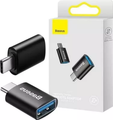 Adapter USB Baseus Ingenuity ZJJQ000001, OTG USB-C në USB-A 3.1 10Gbps, i zi