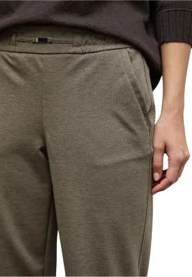 Pantallona për femra Street One Bonny Buckle Piquee 379784, kafe [Madhësia: W34 L28]
